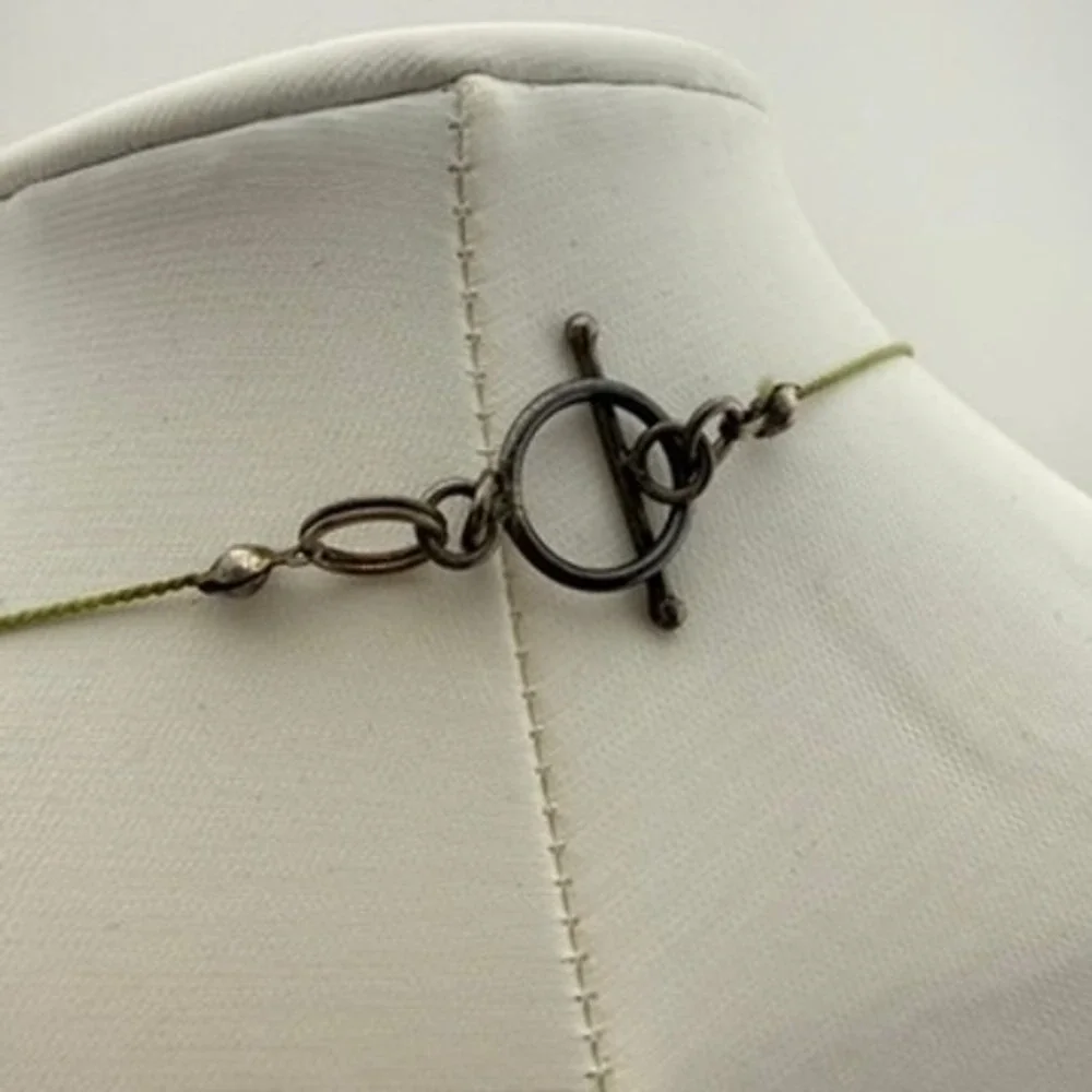 Biwa Pearl Smoky Quartz Necklace Champagne Stone Hand Knotted Toggle Artisan